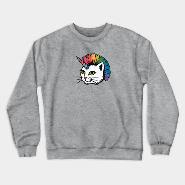 Rainbow Cat Unicorn Crewneck Sweatshirt by Pete the Cat Guy