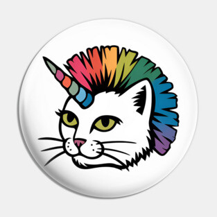 Rainbow Cat Unicorn Pin