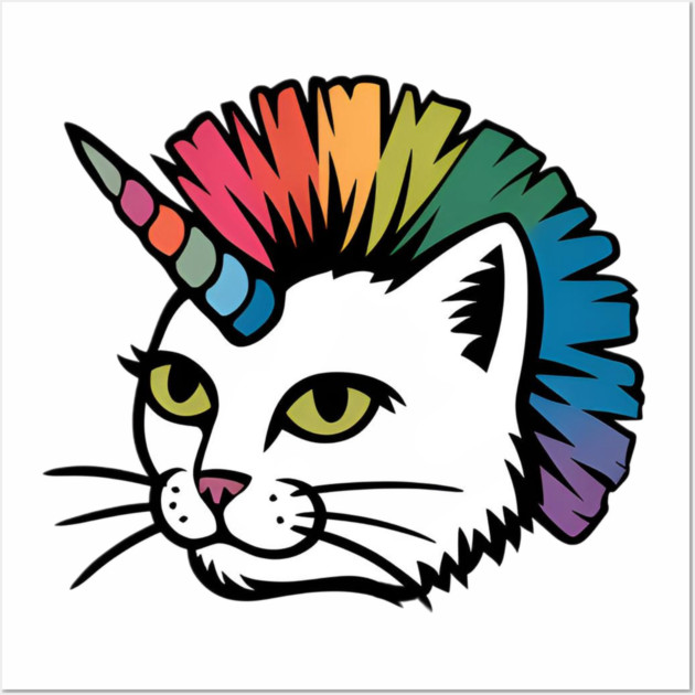 Rainbow Cat Unicorn Wall Art by Pete the Cat Guy
