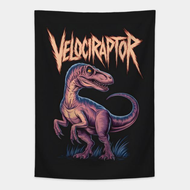 Velociraptor Tapestry by animegirlnft
