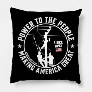 Making America Great Lineman Shirt Pillow
