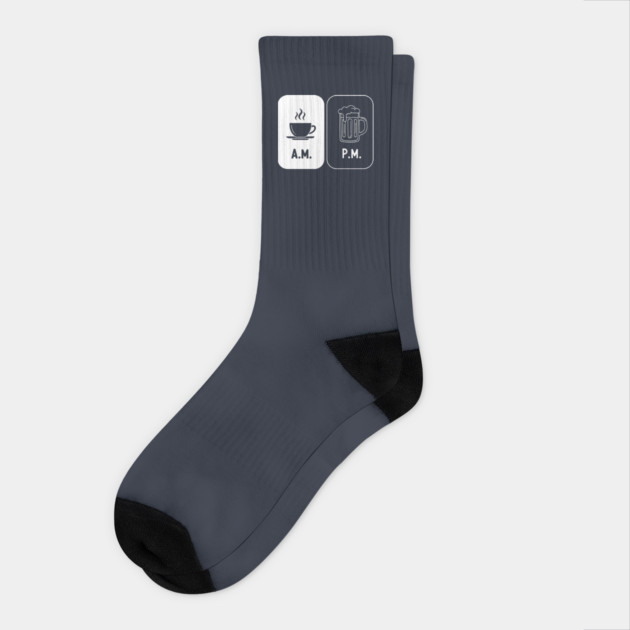 Morning Coffee, Evening Beer Socks by enrynz
