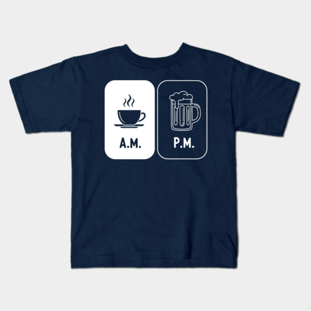 Morning Coffee, Evening Beer Kids T-Shirt by enrynz