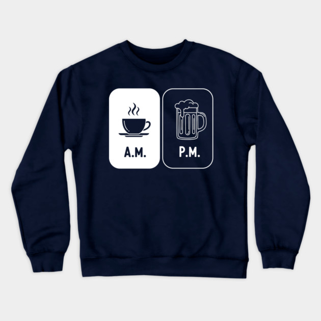 Morning Coffee, Evening Beer Crewneck Sweatshirt by enrynz