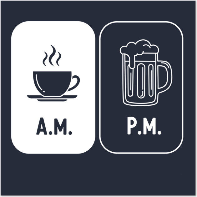 Morning Coffee, Evening Beer Wall Art by Digironin