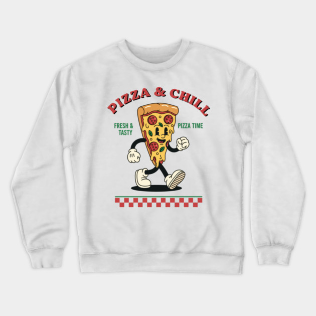 Pizza and Chill Crewneck Sweatshirt by enrynz