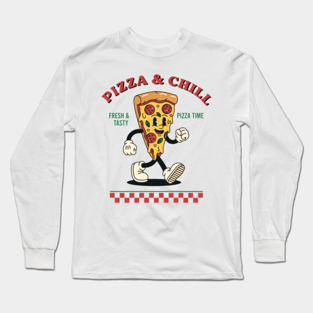 Pizza and Chill Long Sleeve T-Shirt by enrynz