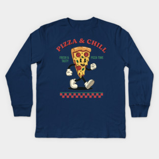 Pizza and Chill Kids Long Sleeve T-Shirt