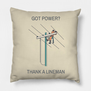 Thank A Lineman Pillow