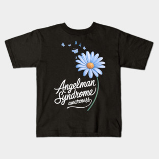 Angelman’s Syndrome Awareness Family Survivor Pretty Ribbon Kids T-Shirt