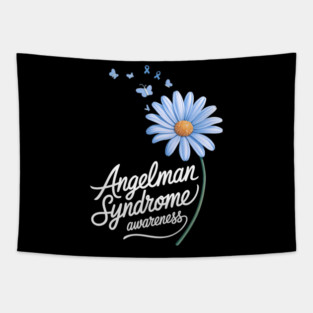 Angelman’s Syndrome Awareness Family Survivor Pretty Ribbon Tapestry