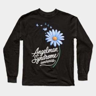 Angelman’s Syndrome Awareness Family Survivor Pretty Ribbon Long Sleeve T-Shirt