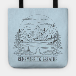 Remember to Breathe (Light) Tote