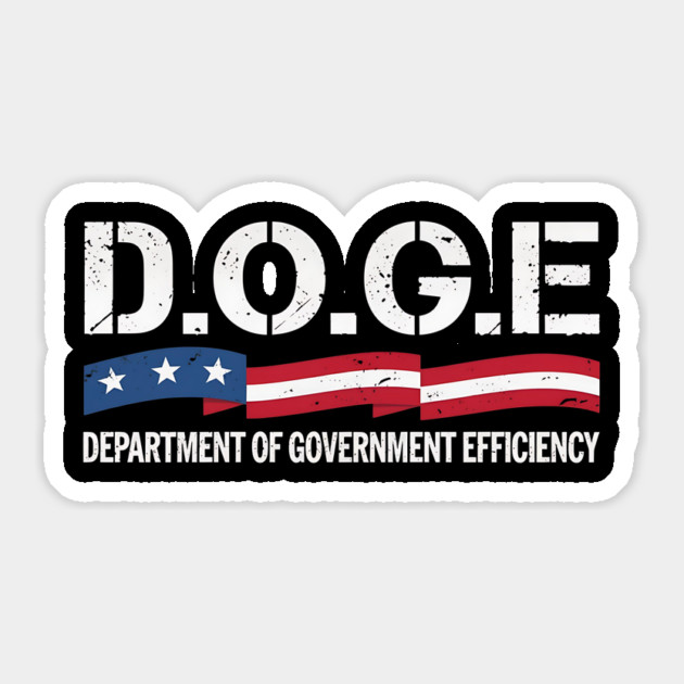 DOGE D.O.G.E. Department Of Government Efficiency Sticker by ArtistTee ⭐⭐⭐⭐⭐