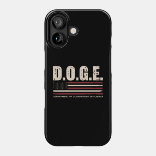 Doge Department Of Government Efficiency Us Flag Phone Case