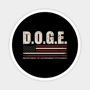Doge Department Of Government Efficiency Us Flag Magnet