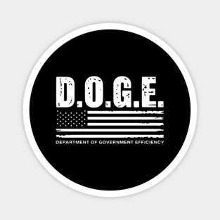 Doge-Department-Of-Government-Efficiency-Us-Flag Magnet