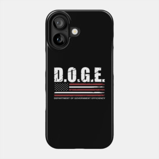 Doge-Department-Of-Government-Efficiency-Us-Flag Phone Case