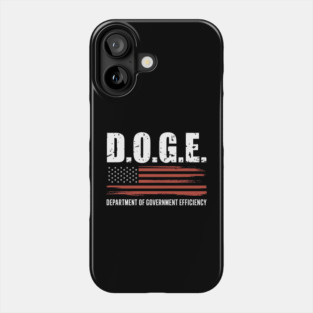 Doge-Department-Of-Government-Efficiency-Us-Flag Phone Case