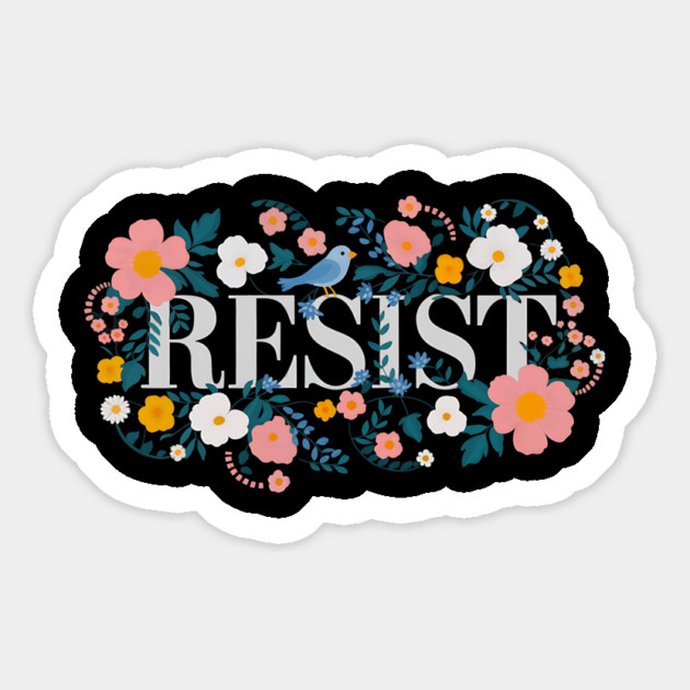 Resist Floral Protest Trump Anti Trump Magnet by ArtistTee ⭐⭐⭐⭐⭐