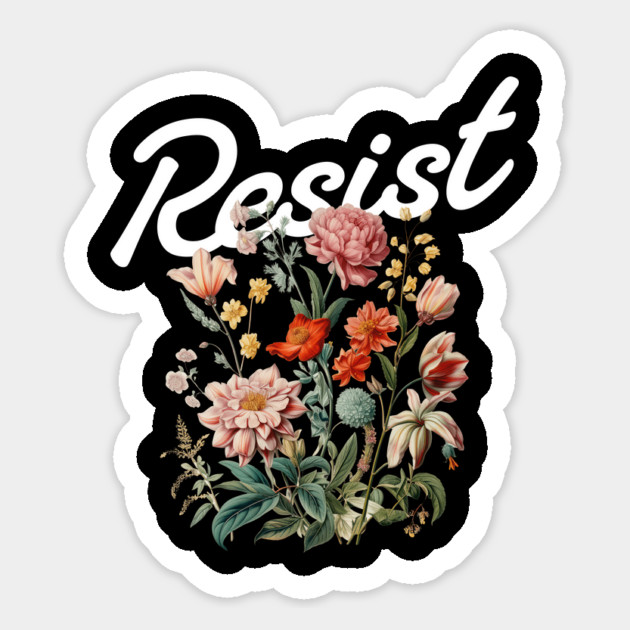 Resist Floral Protest Trump Anti Trump Magnet by ArtistTee ⭐⭐⭐⭐⭐