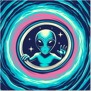 Portal Alien Posters and Art