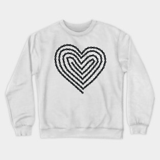 Bike Chain Heart Crewneck Sweatshirt