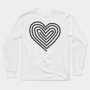 Bike Chain Heart Long Sleeve T-Shirt