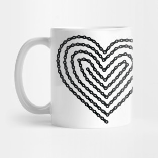 Bike Chain Heart Mug