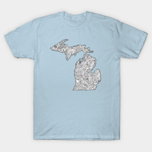 Michigan Map T-Shirt