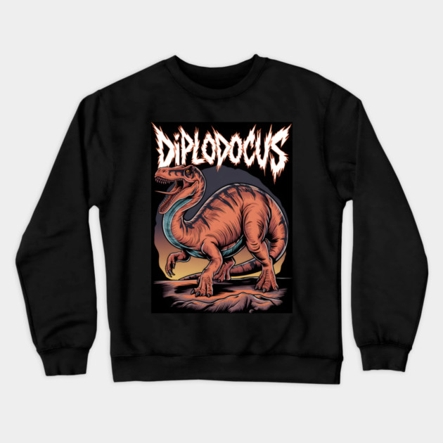 Diplodocus Dinosaur Crewneck Sweatshirt by animegirlnft