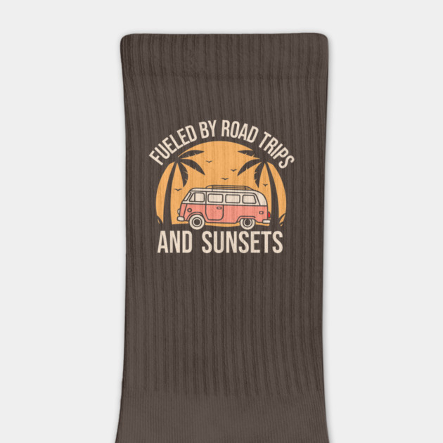 Fueled By Road Trips and Sunsets by DIGITAL MERCH CREATIONS