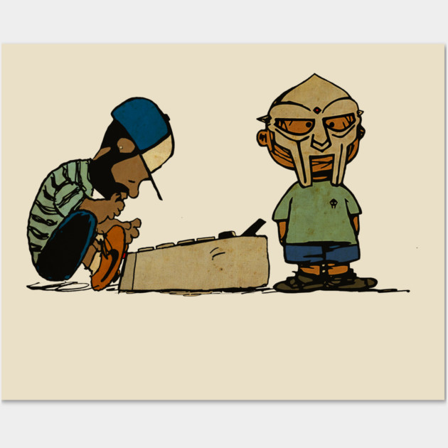 J DILLA With Mf Doom QVintage Wall Art by BOKONGSEMOXX