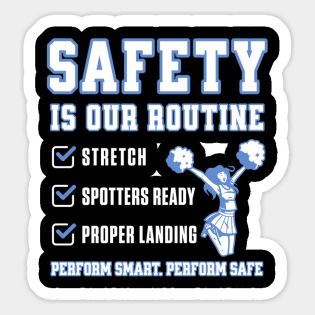 Safety Is Our Routine - Cheerleading Injury Prevention Magnet by creative