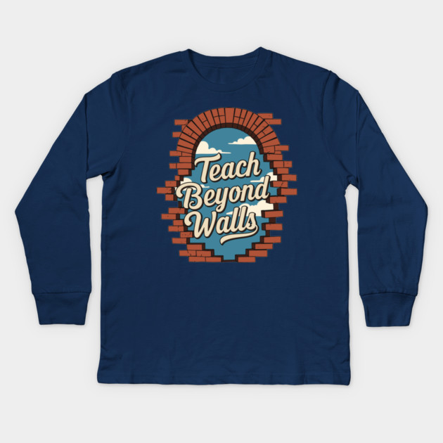 Teach Beyond Walls Kids Long Sleeve T-Shirt by enrynz