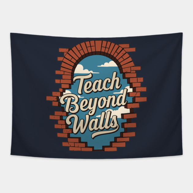 Teach Beyond Walls Tapestry by enrynz