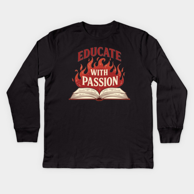Educate With Passion Kids Long Sleeve T-Shirt by enrynz
