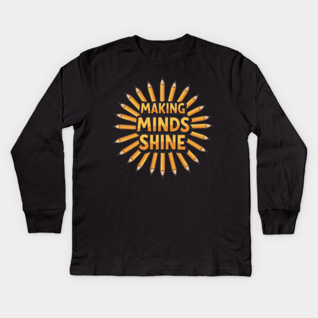 Making Minds Shine Kids Long Sleeve T-Shirt by enrynz