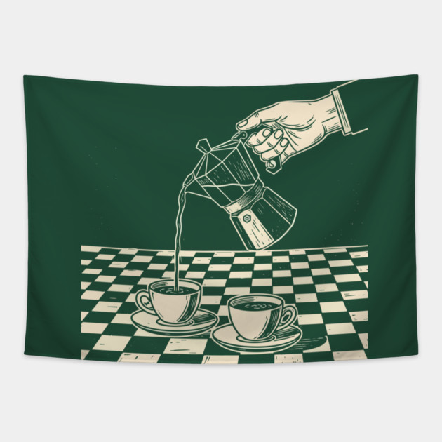 Vintage Coffee Art Tapestry by enrynz