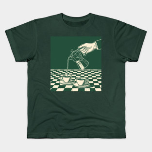 Vintage Coffee Art Kids T-Shirt