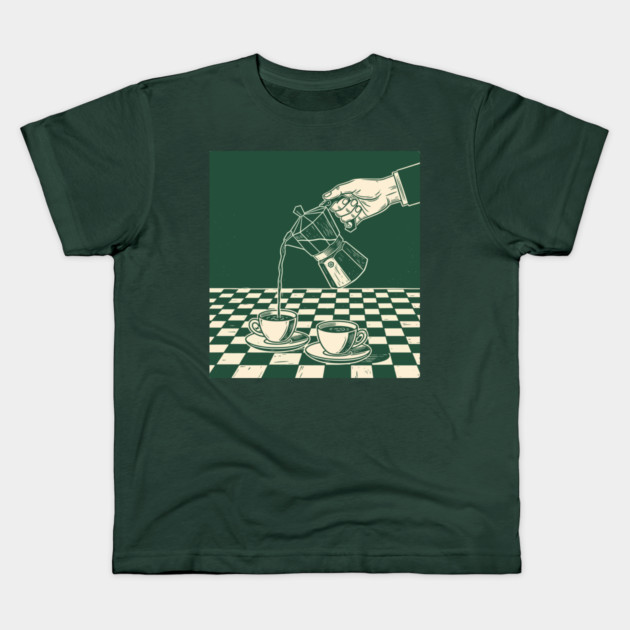 Vintage Coffee Art Kids T-Shirt by enrynz