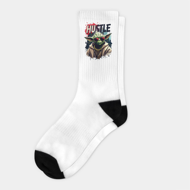 Hustle hard - Hustle hard: Galactic Superhero Fierce Street Style Socks by Steve