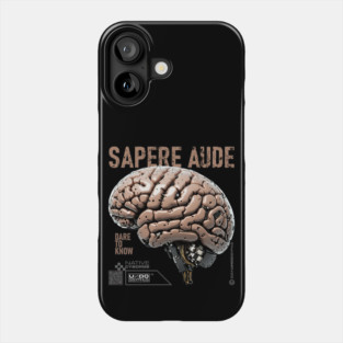 Sapere Aude, Dare to Know (Black) - Cyborg Brain | UndoSisyphus™ Native Cyborgs Collection Phone Case