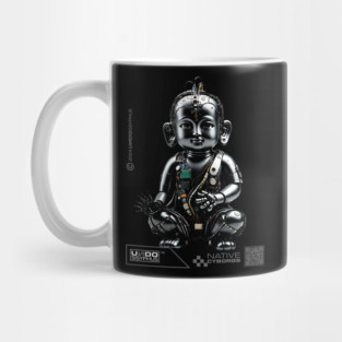 Cyborg Baby Buddha (Black) | UndoSisyphus™ Native Cyborgs Collection Mug