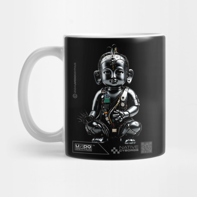 Cyborg Baby Buddha (Black) | UndoSisyphus™ Native Cyborgs Collection by UndoSisyphus