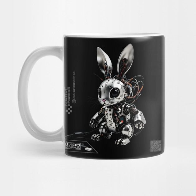 Cute Cyborg Bunny (Black) | UndoSisyphus™ Native Cyborgs Collection by UndoSisyphus