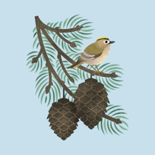 Goldcrest in the Winter Pines T-Shirt