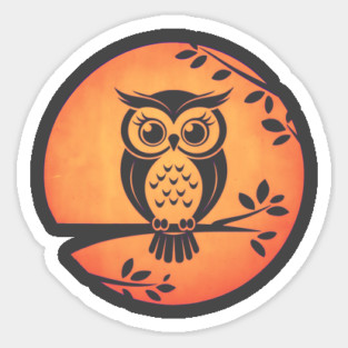 Owl In A Tree Sticker