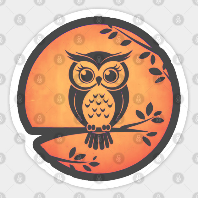 Owl In A Tree Sticker by Luvv Designs