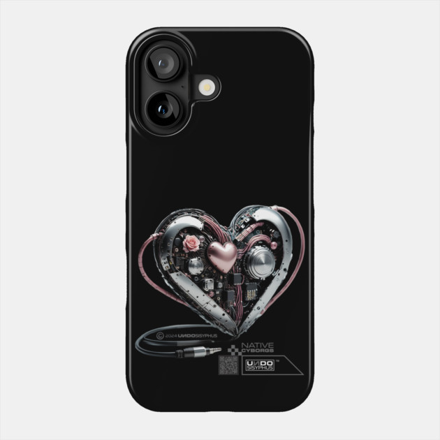 Cyborg Heart (Black) | UndoSisyphus™ Native Cyborgs Collection Phone Case by UndoSisyphus